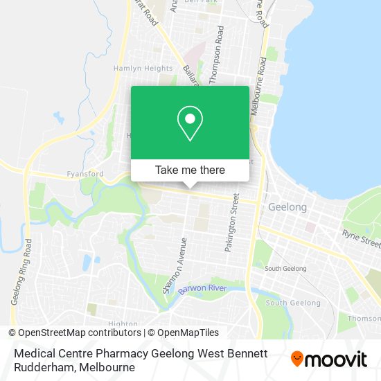Medical Centre Pharmacy Geelong West Bennett Rudderham map