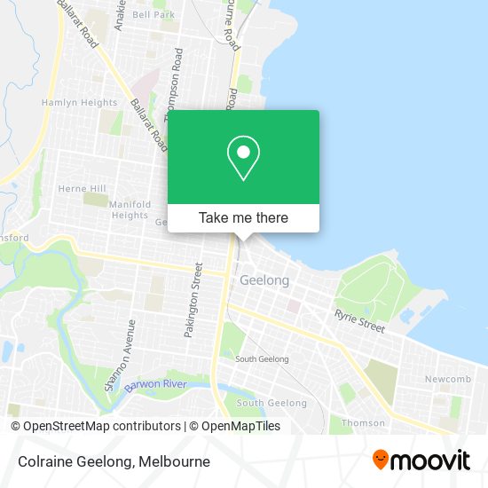 Colraine Geelong map