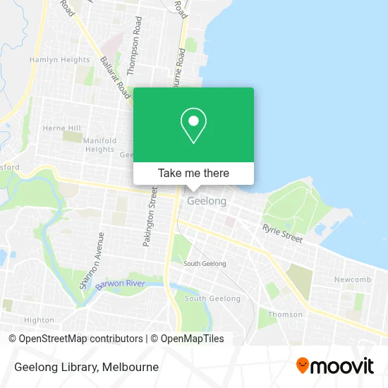 Mapa Geelong Library