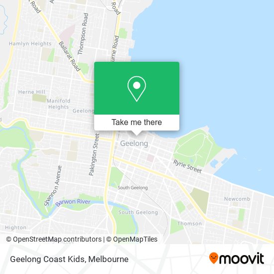 Mapa Geelong Coast Kids