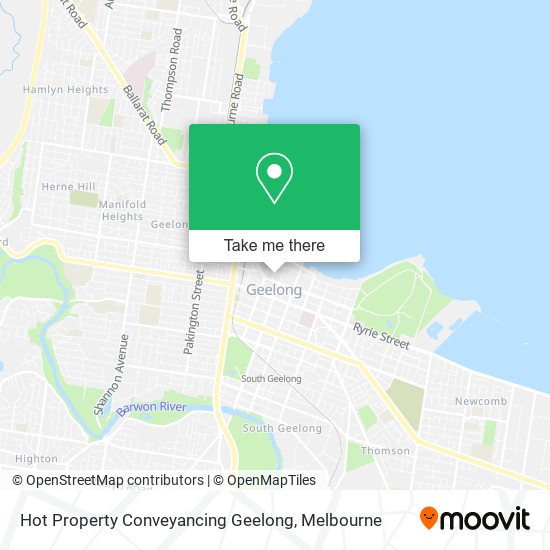 Mapa Hot Property Conveyancing Geelong