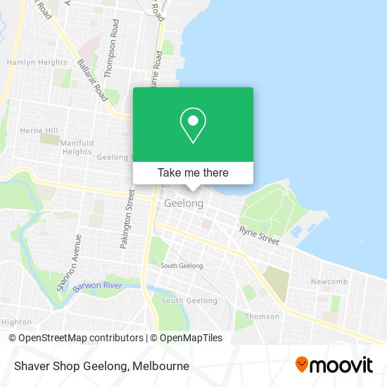 Mapa Shaver Shop Geelong