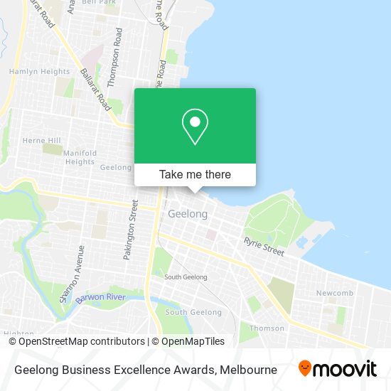 Geelong Business Excellence Awards map