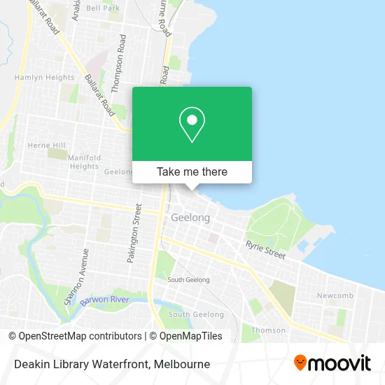 Mapa Deakin Library Waterfront