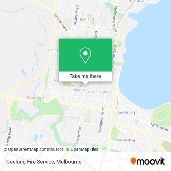 Geelong Fire Service map