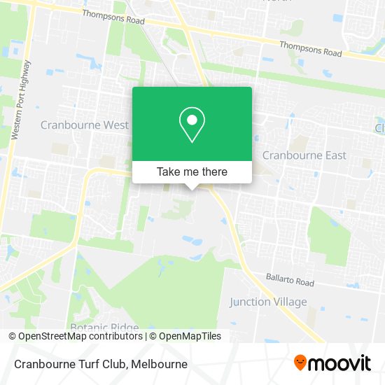 Cranbourne Turf Club map