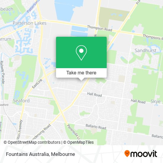 Fountains Australia map