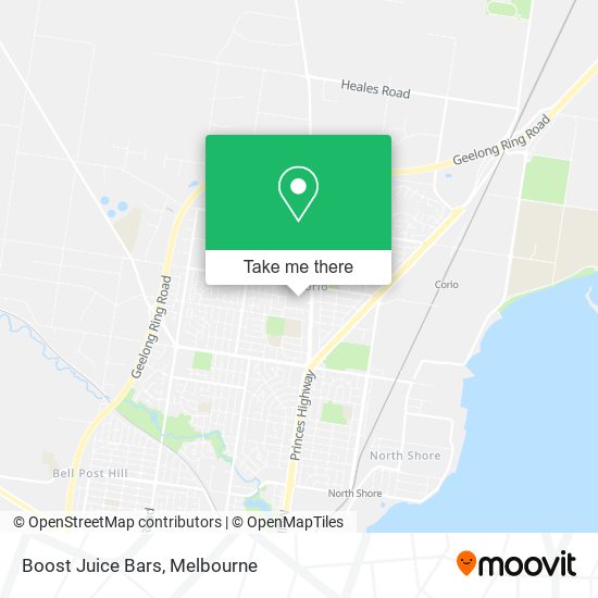 Boost Juice Bars map