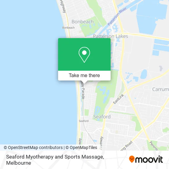 Seaford Myotherapy and Sports Massage map