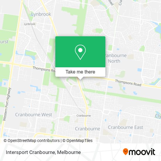 Intersport Cranbourne map