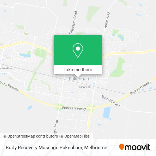 Body Recovery Massage Pakenham map