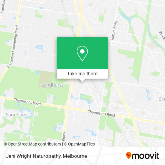 Jeni Wright Naturopathy map