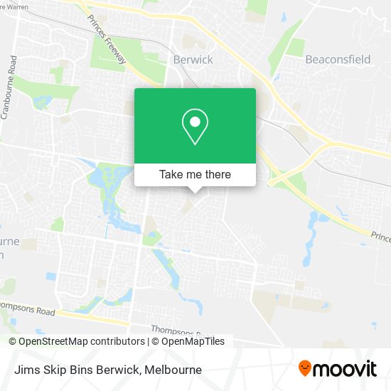 Jims Skip Bins Berwick map