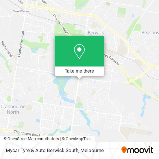 Mycar Tyre & Auto Berwick South map