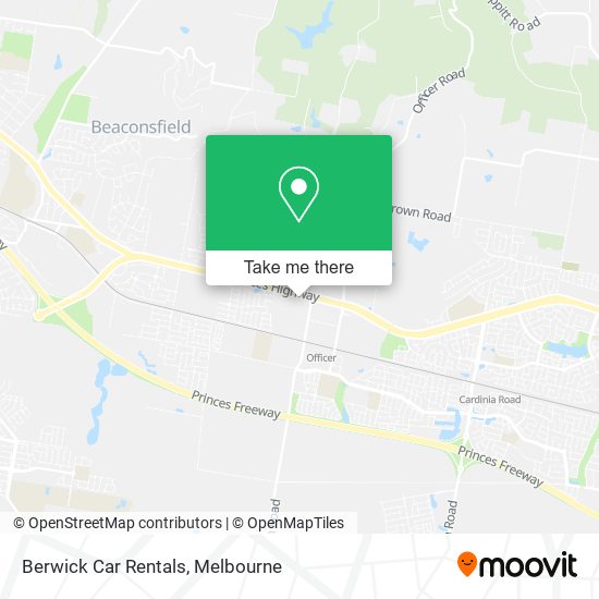 Mapa Berwick Car Rentals