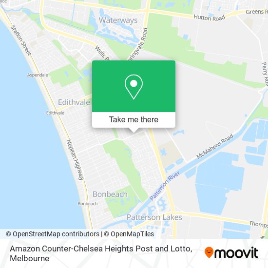 Amazon Counter-Chelsea Heights Post and Lotto map