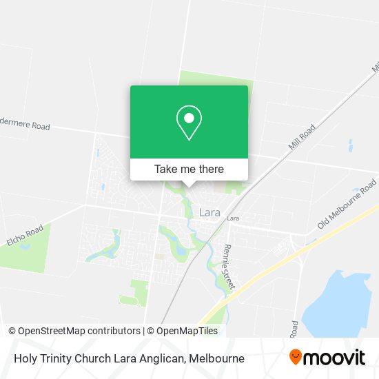 Holy Trinity Church Lara Anglican map