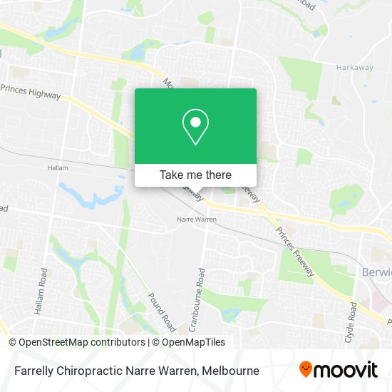 Farrelly Chiropractic Narre Warren map