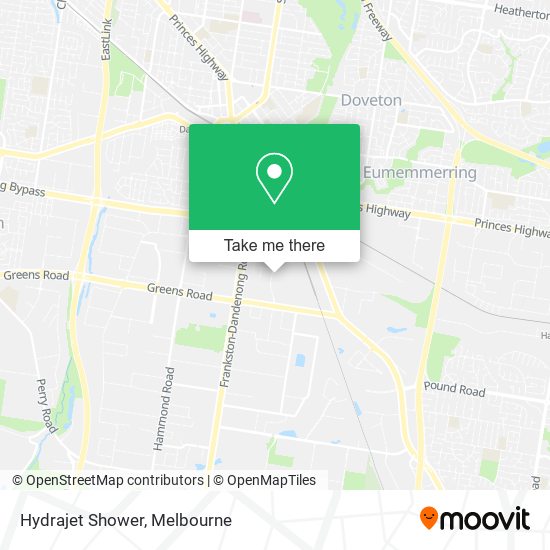 Hydrajet Shower map