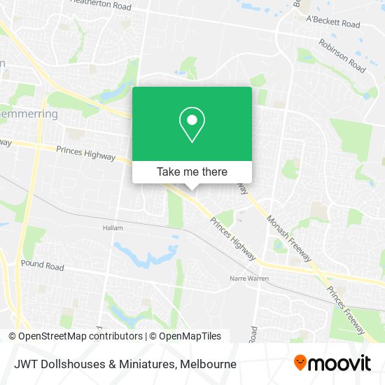 JWT Dollshouses & Miniatures map