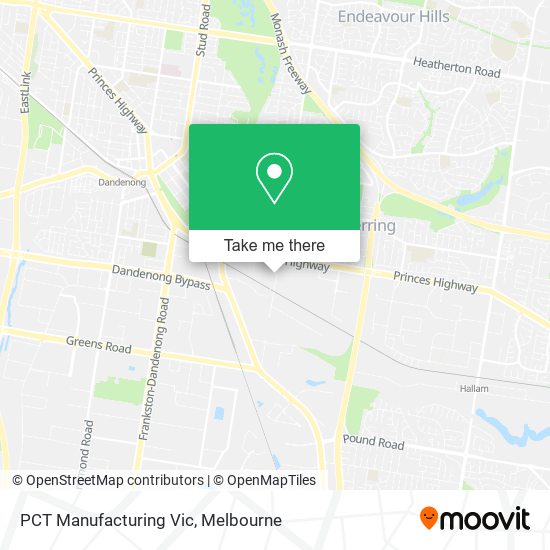 PCT Manufacturing Vic map