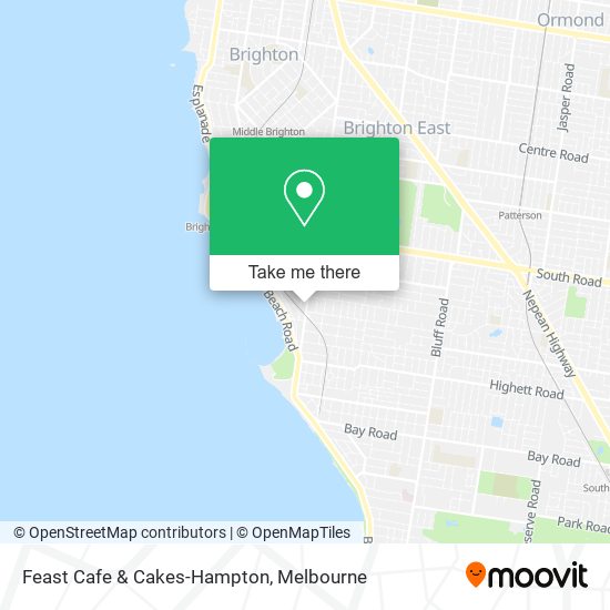 Feast Cafe & Cakes-Hampton map
