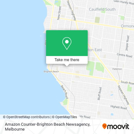 Mapa Amazon Counter-Brighton Beach Newsagency