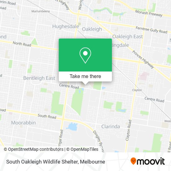 South Oakleigh Wildlife Shelter map