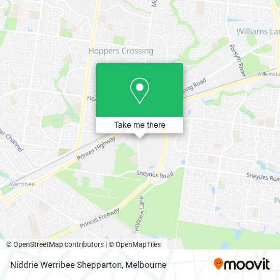 Niddrie Werribee Shepparton map