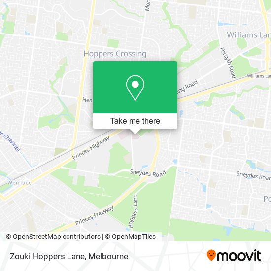 Zouki Hoppers Lane map