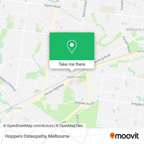 Hoppers Osteopathy map