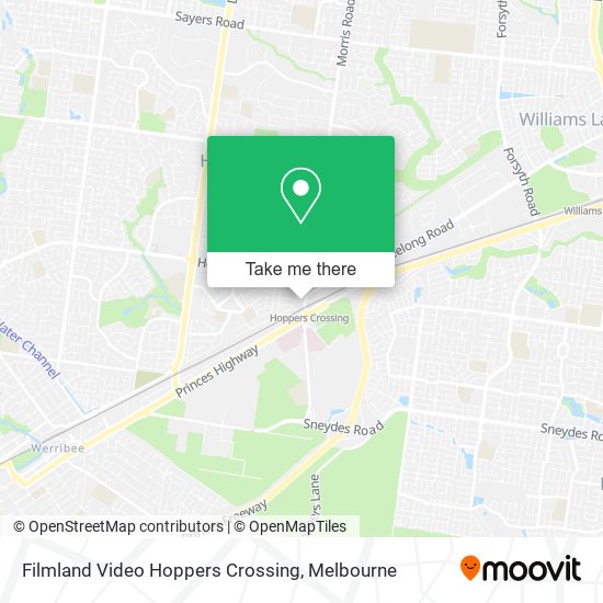Filmland Video Hoppers Crossing map