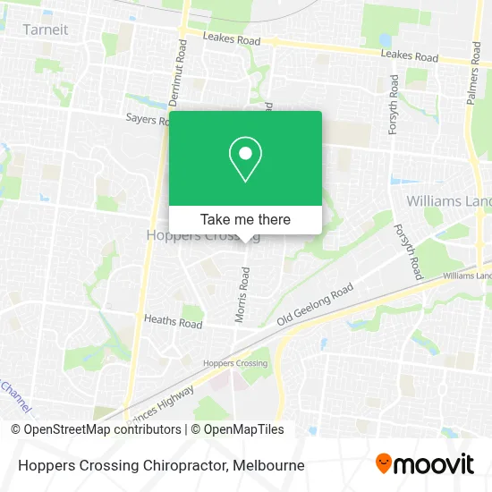 Mapa Hoppers Crossing Chiropractor