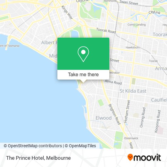 The Prince Hotel map