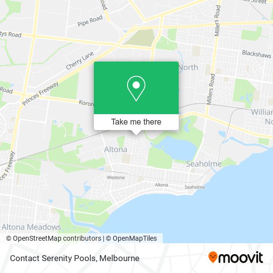 Contact Serenity Pools map