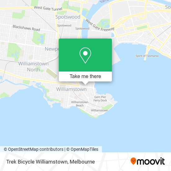 Mapa Trek Bicycle Williamstown