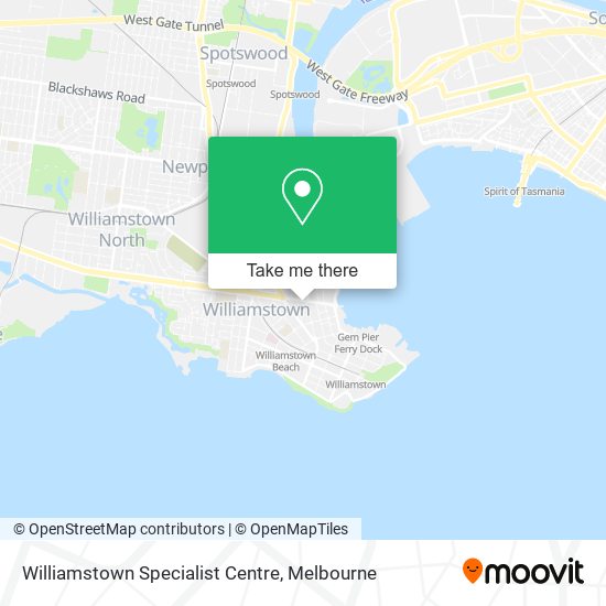 Williamstown Specialist Centre map