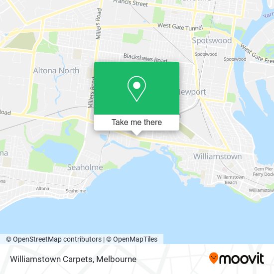 Mapa Williamstown Carpets