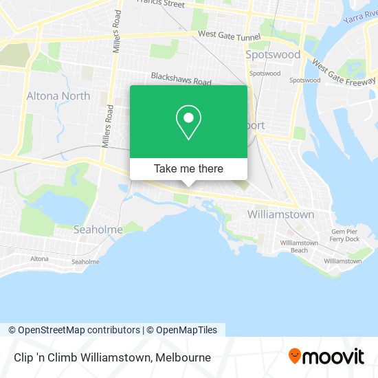 Mapa Clip 'n Climb Williamstown