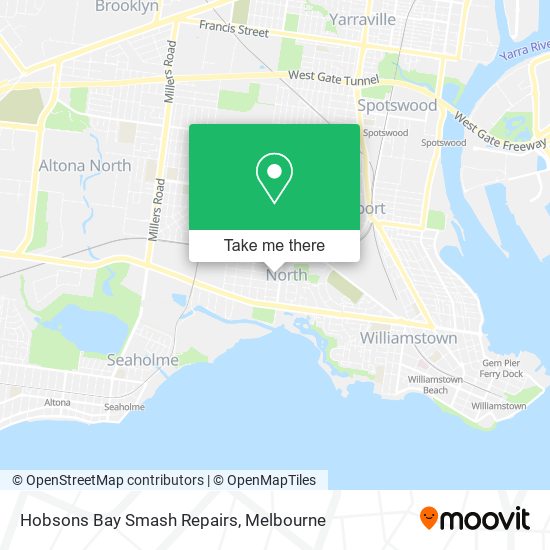 Hobsons Bay Smash Repairs map