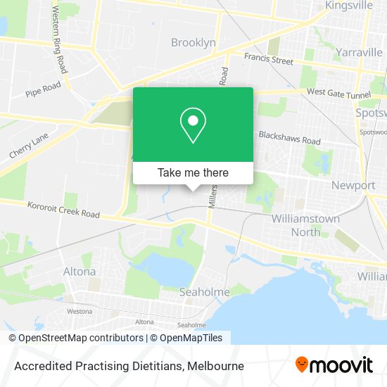 Accredited Practising Dietitians map