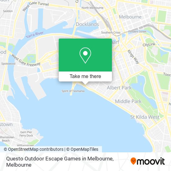Questo Outdoor Escape Games in Melbourne map