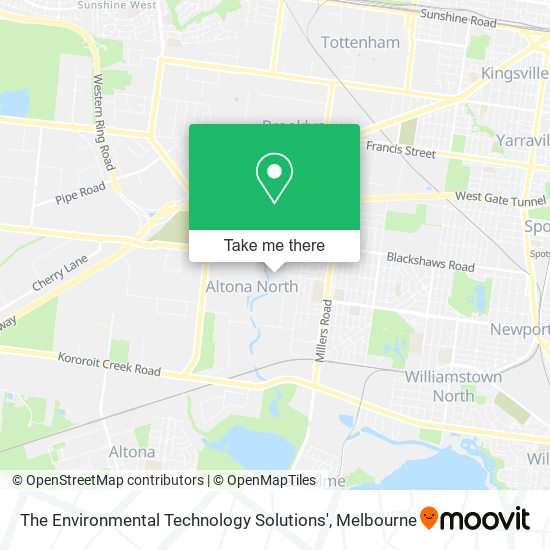 The Environmental Technology Solutions' map