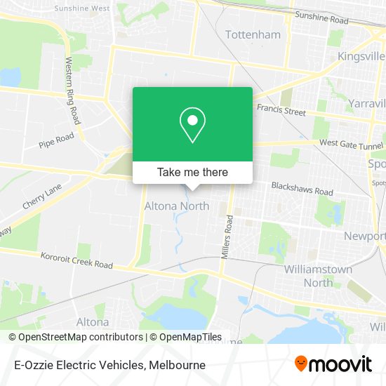 E-Ozzie Electric Vehicles map