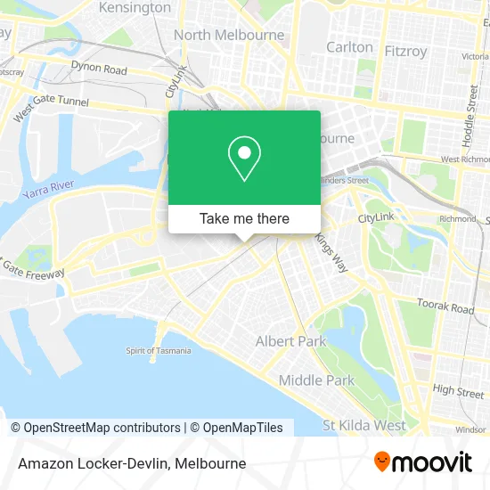 Mapa Amazon Locker-Devlin