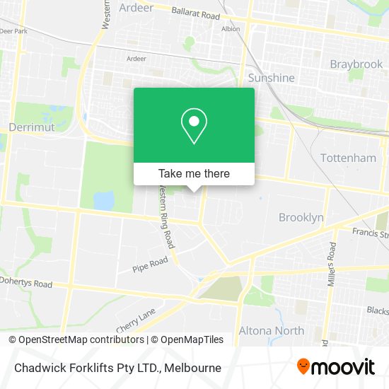 Chadwick Forklifts Pty LTD. map