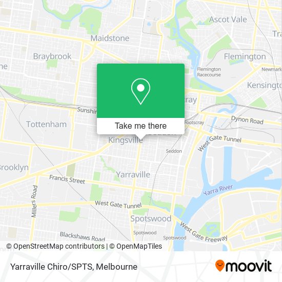 Yarraville Chiro/SPTS map