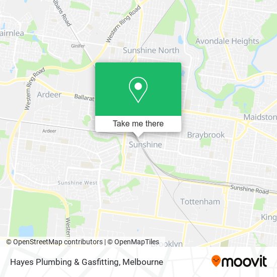 Hayes Plumbing & Gasfitting map