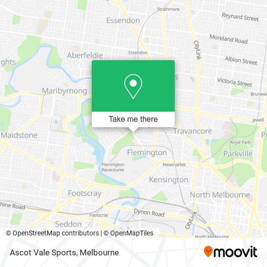 Mapa Ascot Vale Sports