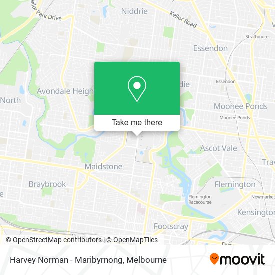 Mapa Harvey Norman - Maribyrnong